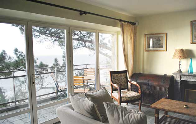 Living room overlooking the bay