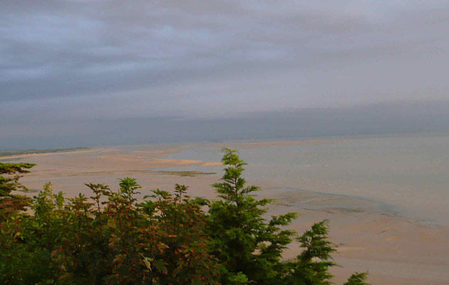 La baie à marée basse