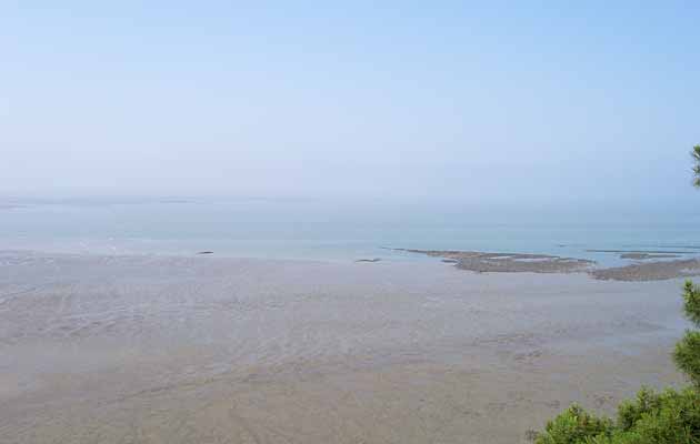 La baie à marée basse